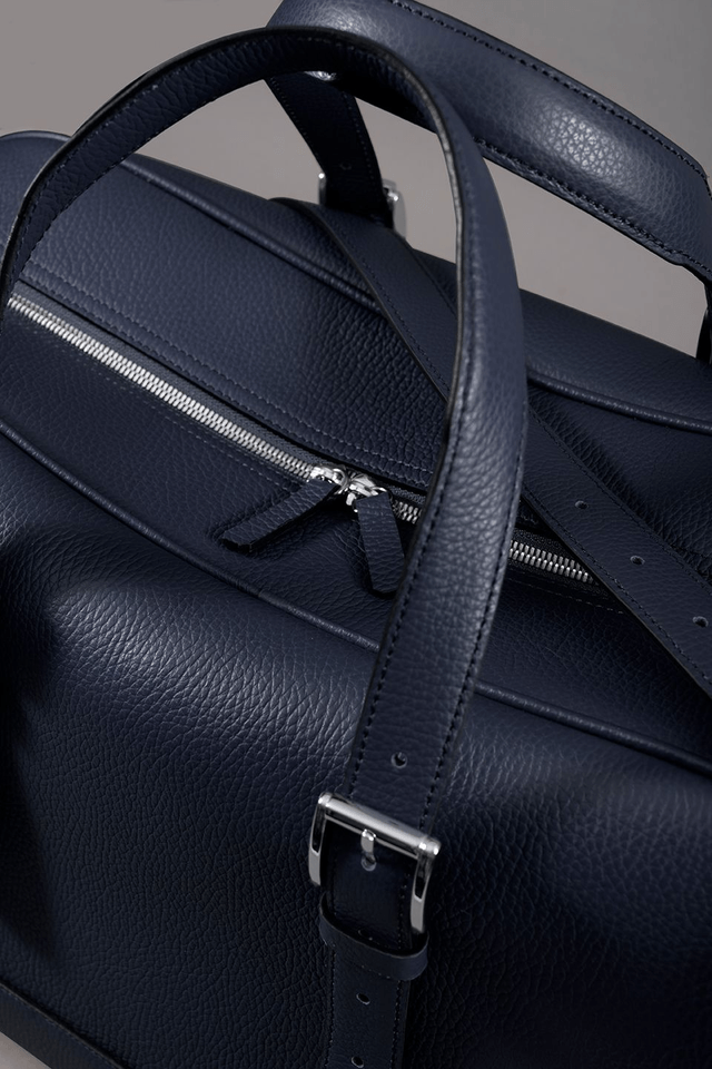 Weekender Bag | Blu Leather - Mr. Trevis