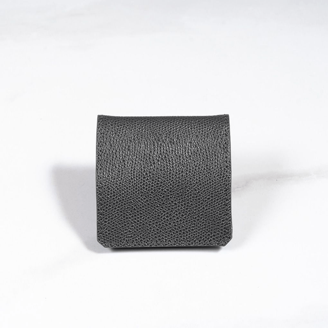 Portamonete in pelle | Grigio - Mr. Trevis