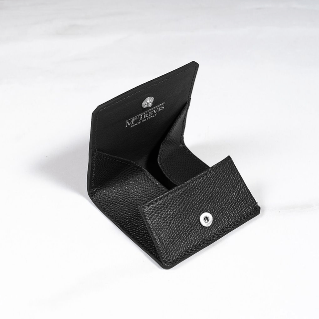 Portamonete in pelle | Nero - Mr. Trevis