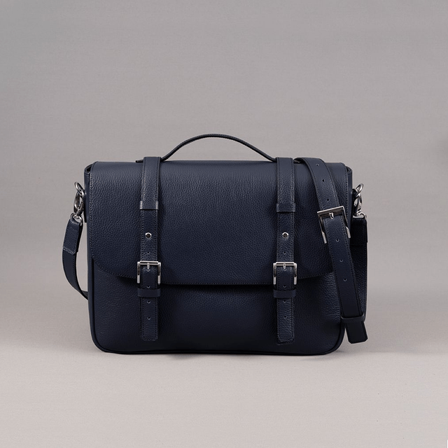 Business Bag | Blu Leather - Mr. Trevis