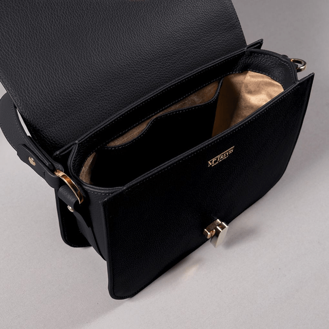 Crossbody Bag | Black Leather - Mr. Trevis