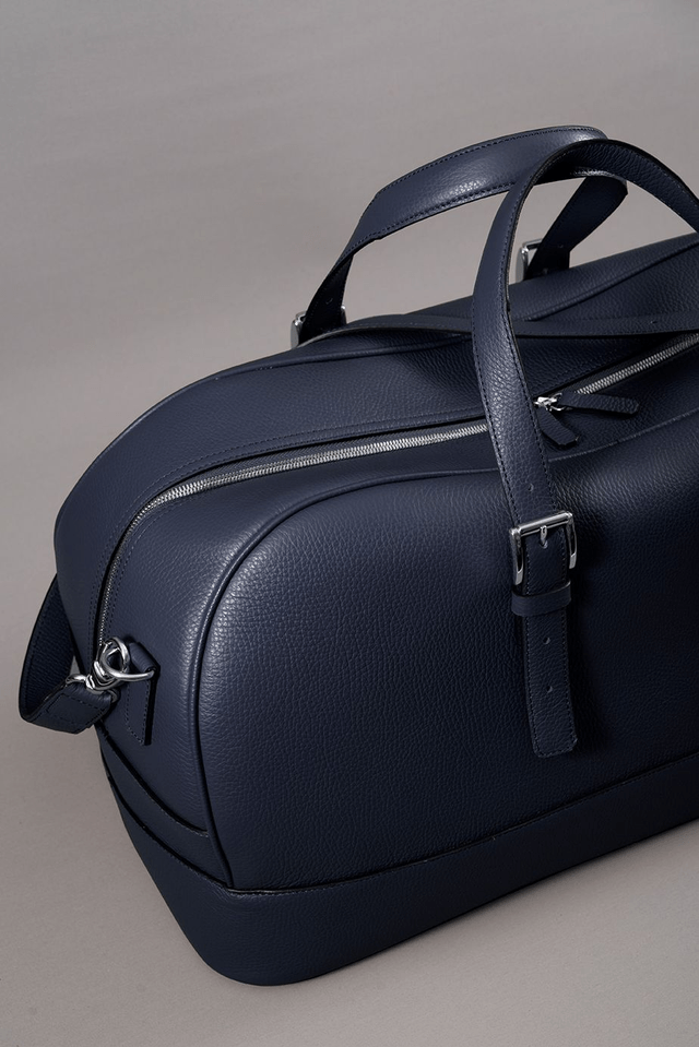 Weekender Bag | Blu Leather - Mr. Trevis