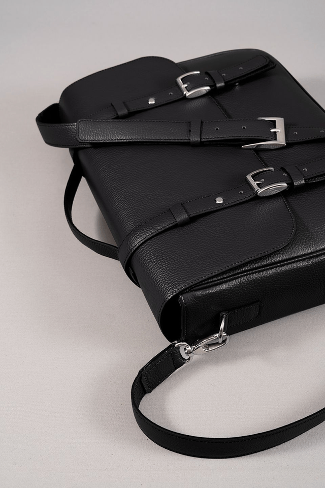 Business Bag | Black Leather - Mr. Trevis