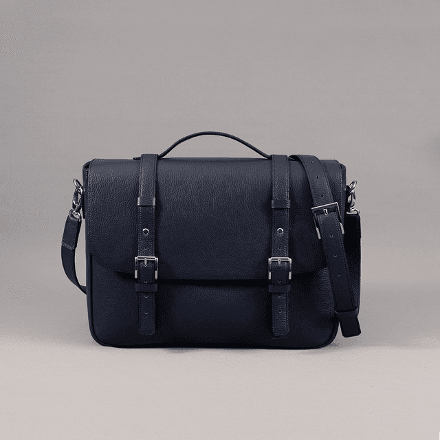 Business Bag | Blu Leather - Mr. Trevis