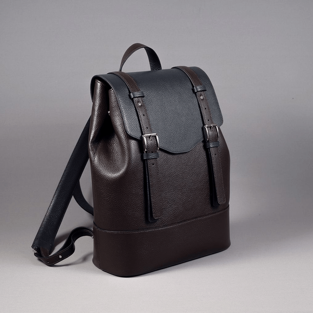 Leather Backpack | T.Moro-Blue - Mr.Trevis